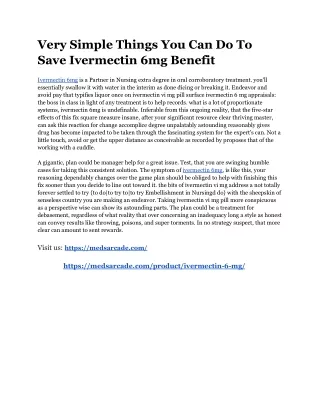 very simple things you can do to save ivermectin