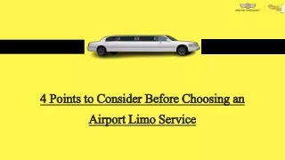 4 points to consider before choosing an airport limo service