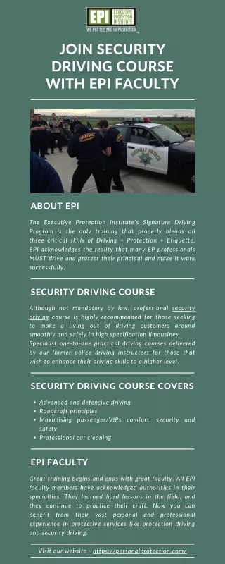 join security driving course with epi faculty