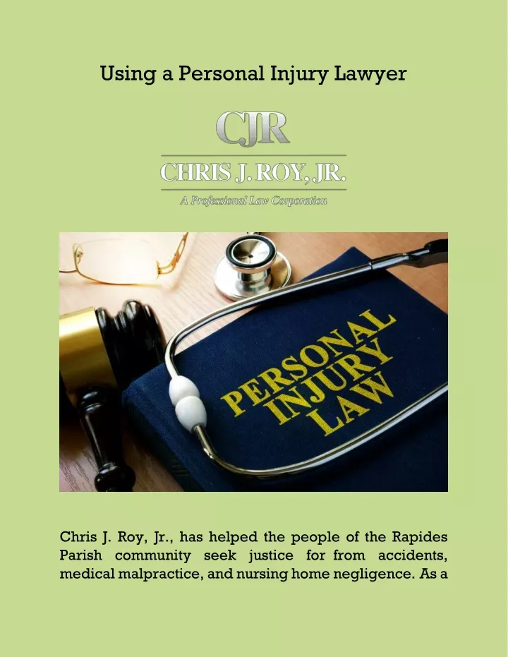 using a personal injury lawyer