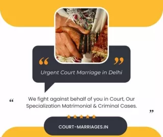 Urgent Court Marriage in Delhi