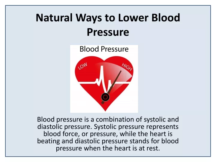 natural ways to lower blood pressure