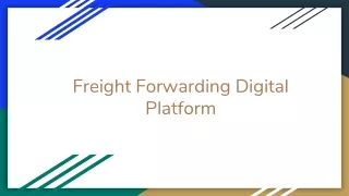 Freight Forwarding Digital Platform