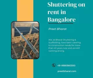Shuttering on rent in Bangalore
