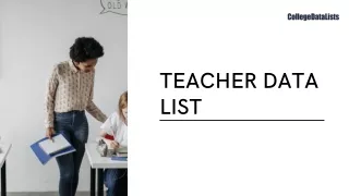 Teacher datalist ppt