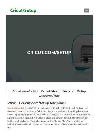cricut com setup