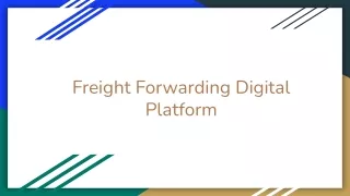 freight forwarding digital platform