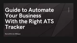 guide to automate your business with the right