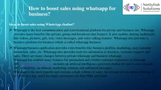 How to boost sales using whatsapp for business