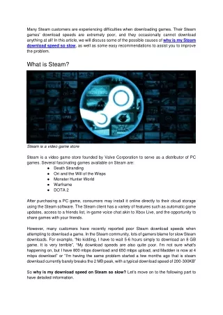 many steam customers are experiencing