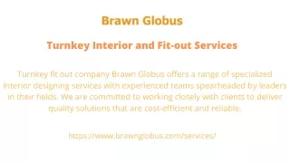 Turnkey Fit Out Company | Brawn Globus