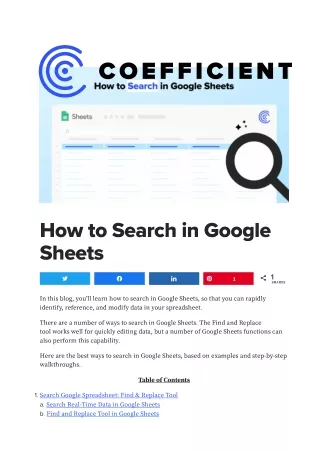 How To Search Google Spreadsheet