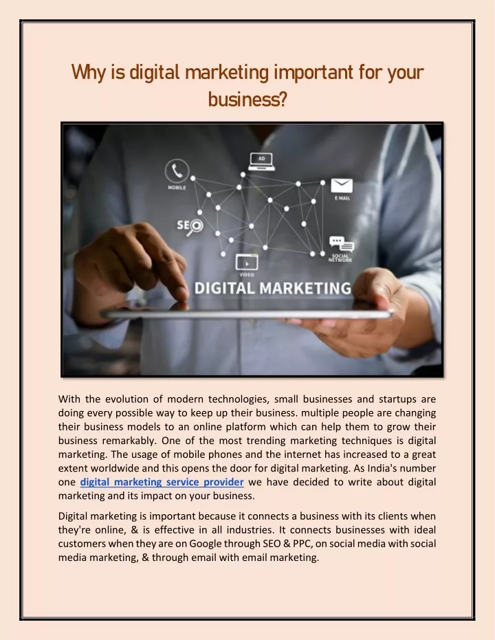 why is digital marketing important for your