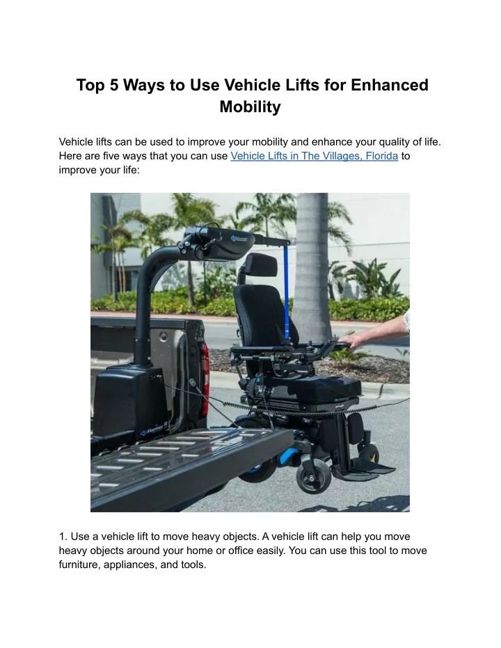 top 5 ways to use vehicle lifts for enhanced