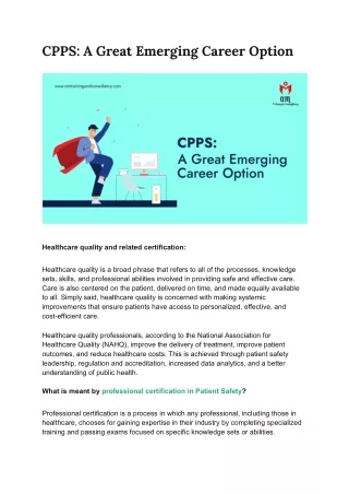 CPPS - Om Consultancy