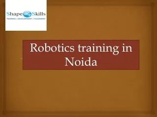 robotics training ppt