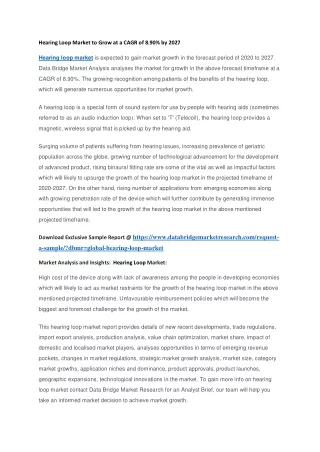 hearing loop market to grow at a cagr