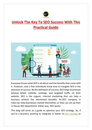 unlock the key to seo success with this practical