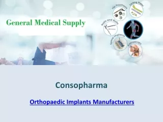 Orthopaedic Implants Manufacturers