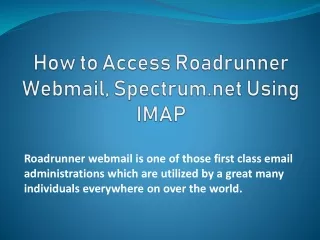 how to access roadrunner webmail spectrum net using imap