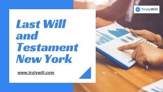 Last Will and Testament New York