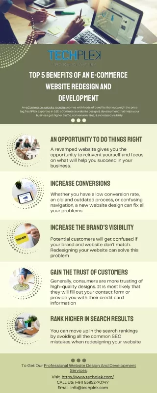 Top 5 Benefits of an E-Commerce Website Redesign and Development