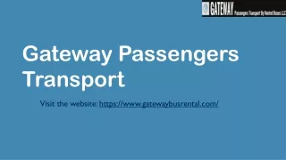 Gateway Passengers Transport, Professional Dubai Bus Services