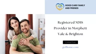 Registered NDIS Provider in Morphett Vale & Brighton