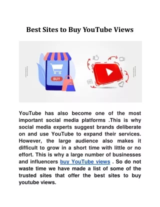 Best Sites to Buy YouTube Views