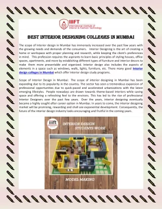 Best Interior Designing Colleges In Mumbai