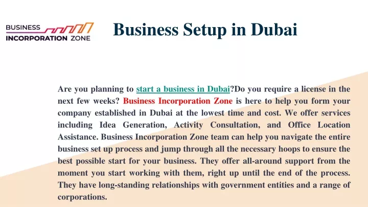 business setup in dubai