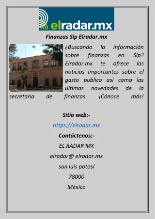 Finanzas Slp  Elradar.mx