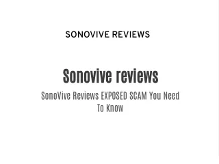 sonovive reviews
