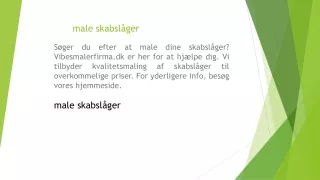 male skabslåger  Vibesmalerfirma.dk