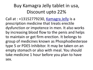 Buy Kamagra Jelly tablet in usa