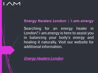 Energy Healers London  I-am.energy