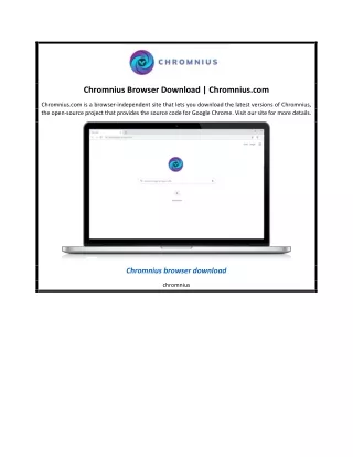 Chromnius Browser Download | Chromnius.com