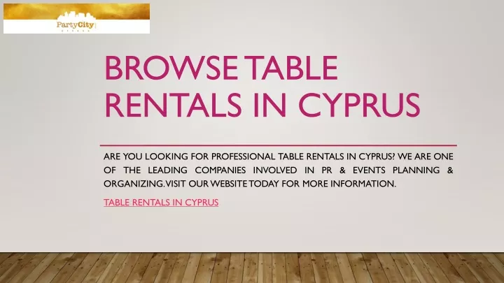 browse table rentals in cyprus