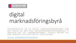 digital marknadsf ringsbyr
