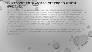 quickbooks error 6000 83 methods to remove effectively