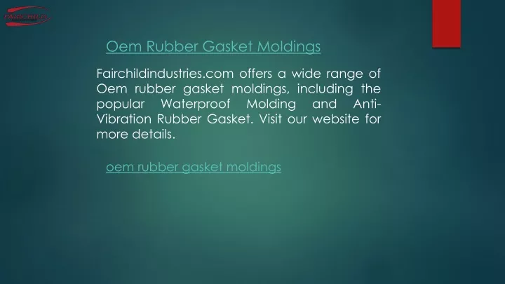 oem rubber gasket moldings