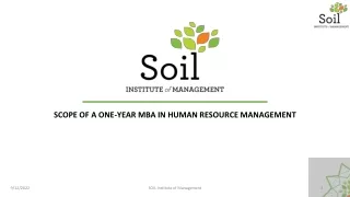 Scope of One Year MBA in Human Resource Management