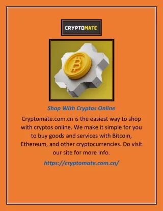 Shop With Cryptos Online