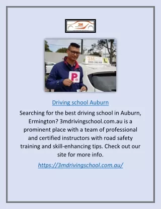 Driving school Auburn | 3mdrivingschool.com.au