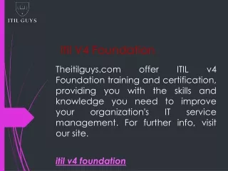 Itil V4 Foundation  Theitilguys.com