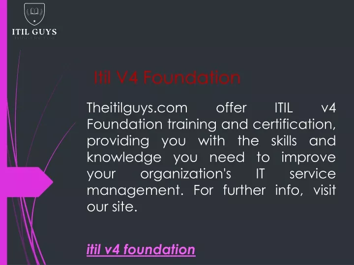 itil v4 foundation