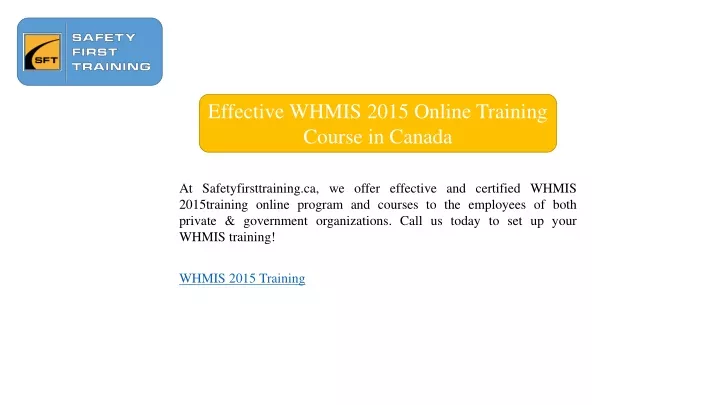 effective whmis 2015 online training course