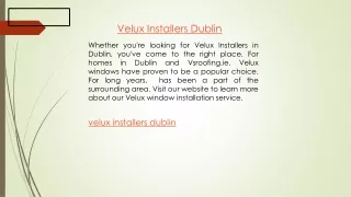 velux installers dublin