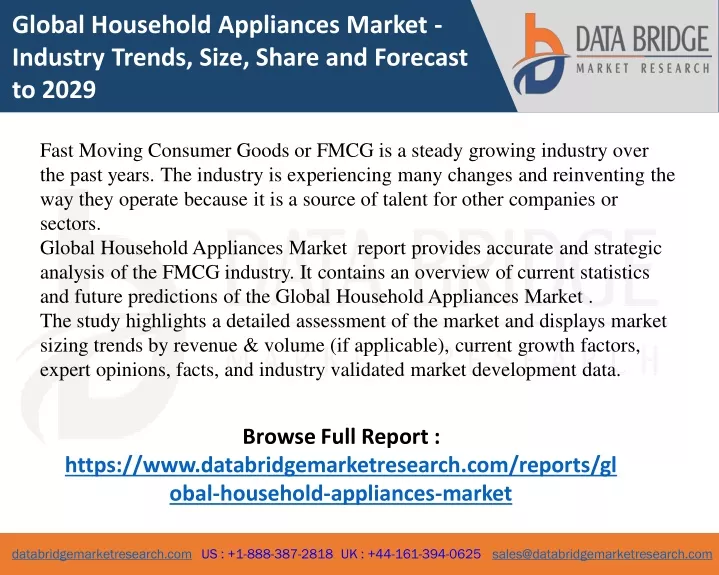 global household appliances market industry