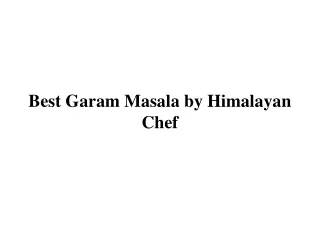 Best Garam Masala by Himalayan Chef